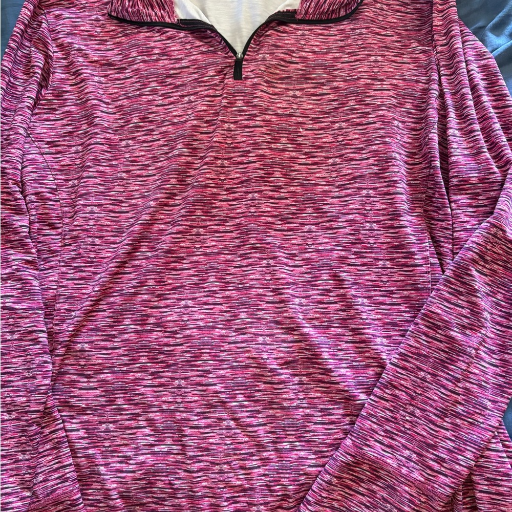 Pink Quarter-Zip Pullover